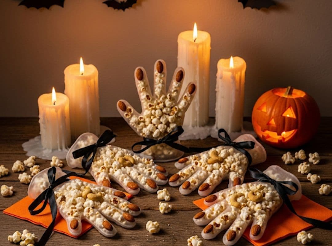 Auf diesem Bild siehst du gesunde Halloween Snacks für Kinder. Bunte, kreative und zuckerfreie Snackideen, die perfekt für eine kinderfreundliche Halloween-Party geeignet sind.