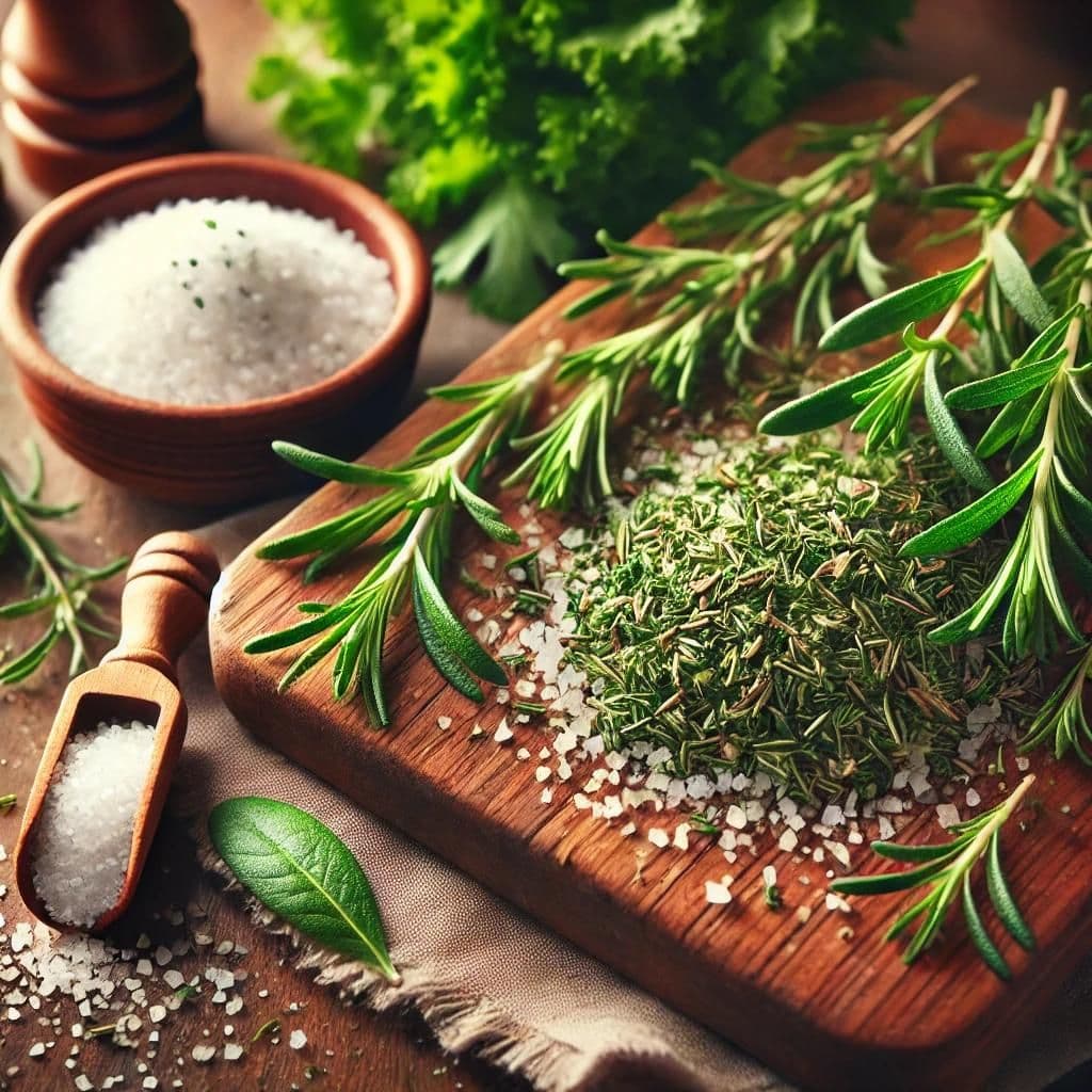 Ich zeige dir wie du ganz einfach frisches Kräutersalz selbst herstellen kannst. Mit wenigen Zutaten und minimalem Aufwand zauberst du eine gesunde und aromatische Würze ohne künstliche Zusätze für deine Küche.
AI generiert