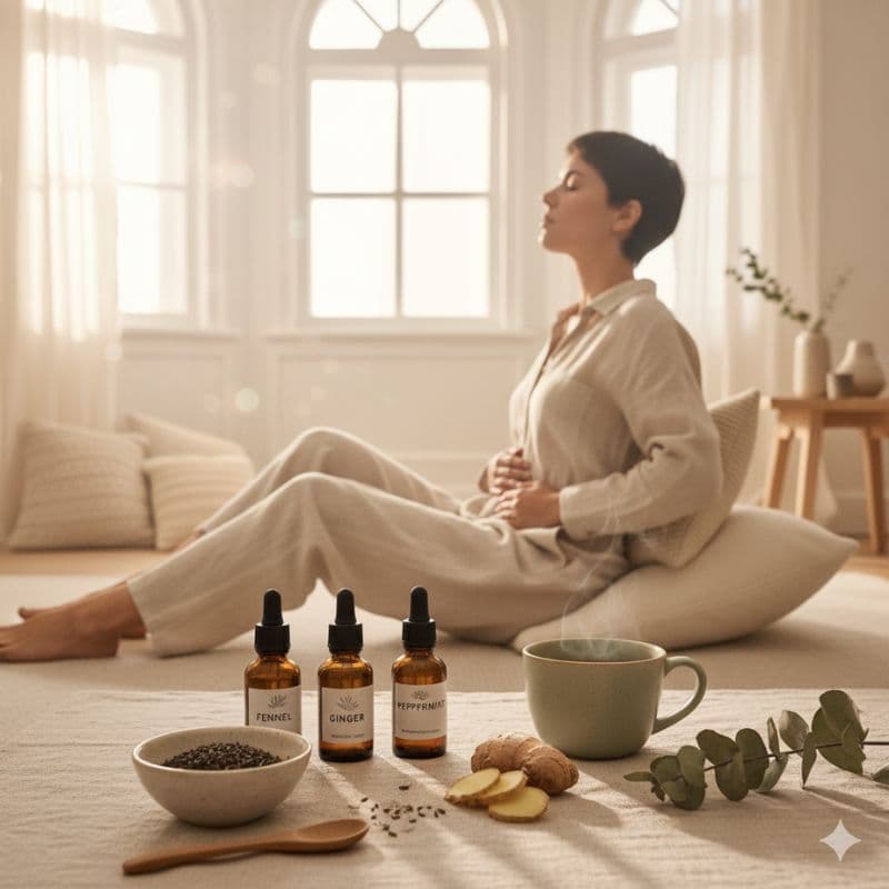 Ätherische Öle & Darmgesundheit: sanfte Helfer für Bauch, Nerven & Wohlbefinden
