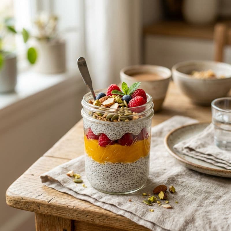 Gesunder Chia-Pudding mit Mango: Dein Wohlfühl-Frühstück ab 40