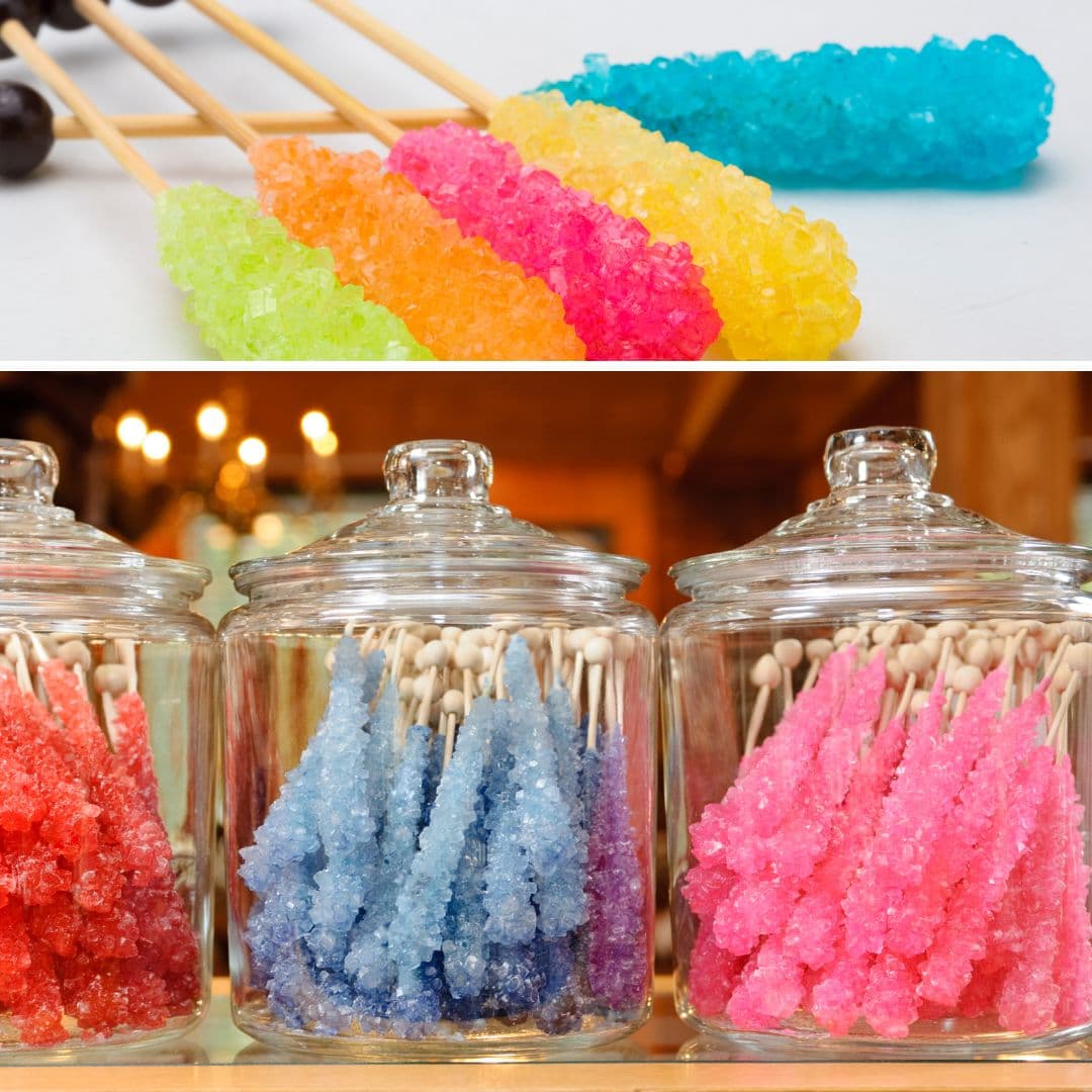 DIY Kandiszucker selber machen: Mit nur 3 Zutaten kannst du bunte Zuckerkristalle züchten! 🍭 Perfekt für Partys, als Geschenk oder süße Deko – ein einfaches Rezept für Groß & Klein