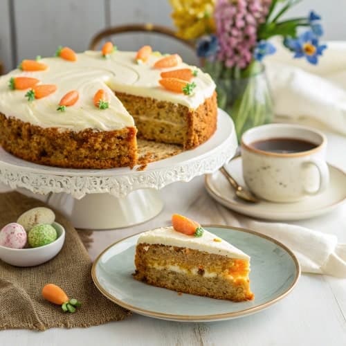 In diesem Blogbeitrag teile ich mein Lieblingsrezept für einen saftigen Karottenkuchen, der mich immer an meine Kindheit erinnert – besonders an Ostern. Der Kuchen überzeugt mit nussigem Aroma, angenehmer Süße und ist eine gesunde Alternative zu herkömmlichen Kuchen. Mit einfachen Zutaten und wenigen Schritten gelingt er garantiert. Ein Tipp: Mit Marzipankarotten dekoriert oder mit Frischkäsefrosting getoppt wird er zum Highlight auf dem Kaffeetisch!